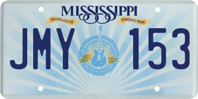 MS license plate JMY153