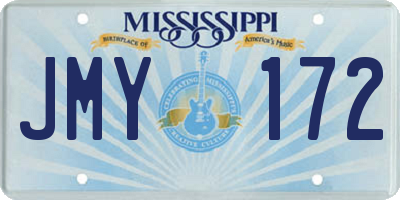 MS license plate JMY172