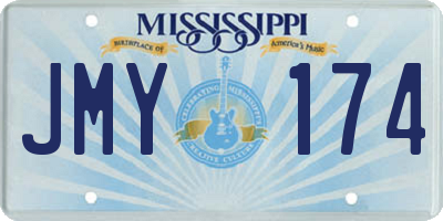 MS license plate JMY174