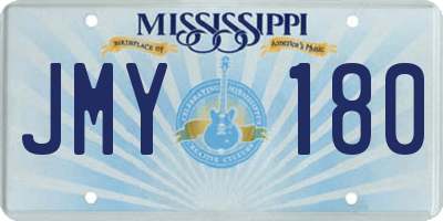 MS license plate JMY180