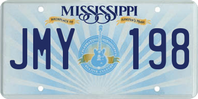MS license plate JMY198