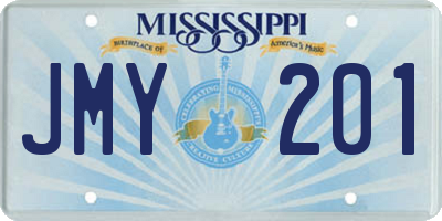 MS license plate JMY201