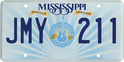 MS license plate JMY211