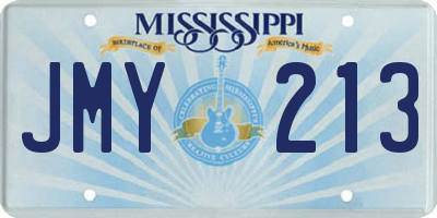 MS license plate JMY213