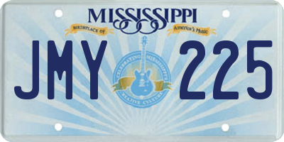 MS license plate JMY225