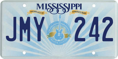 MS license plate JMY242