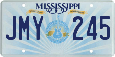 MS license plate JMY245