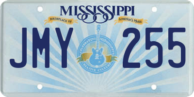 MS license plate JMY255