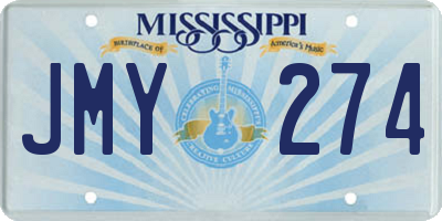 MS license plate JMY274