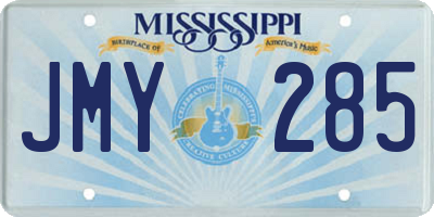 MS license plate JMY285