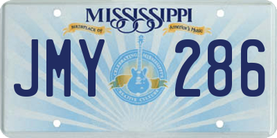 MS license plate JMY286
