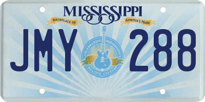 MS license plate JMY288