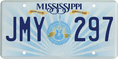 MS license plate JMY297