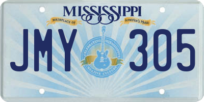 MS license plate JMY305