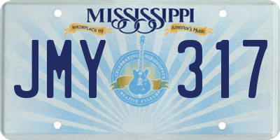 MS license plate JMY317
