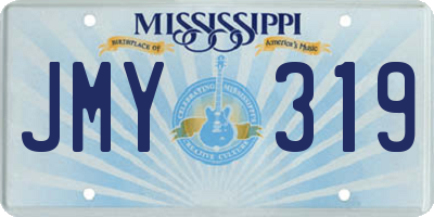 MS license plate JMY319