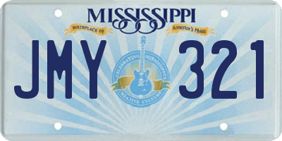 MS license plate JMY321