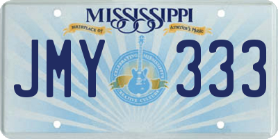 MS license plate JMY333