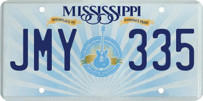 MS license plate JMY335
