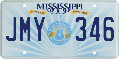 MS license plate JMY346