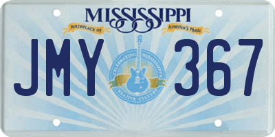 MS license plate JMY367