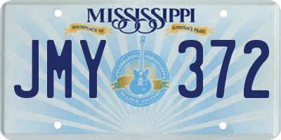 MS license plate JMY372