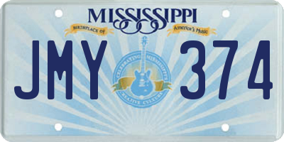 MS license plate JMY374