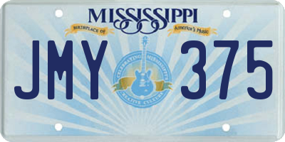 MS license plate JMY375