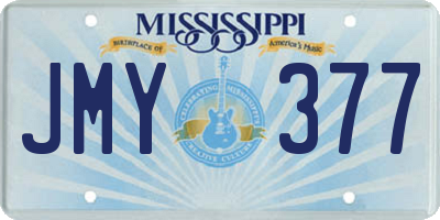 MS license plate JMY377