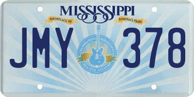 MS license plate JMY378