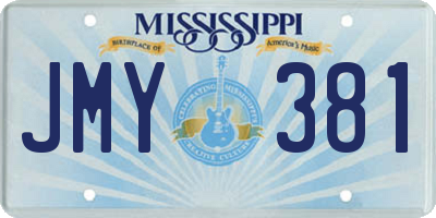 MS license plate JMY381