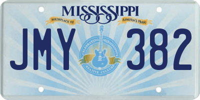 MS license plate JMY382