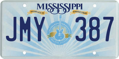 MS license plate JMY387