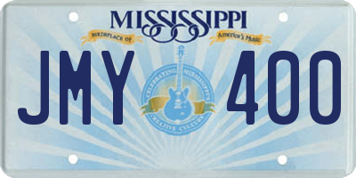 MS license plate JMY400