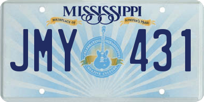 MS license plate JMY431