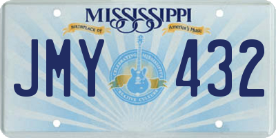 MS license plate JMY432