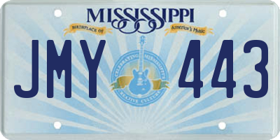 MS license plate JMY443