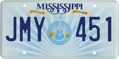 MS license plate JMY451