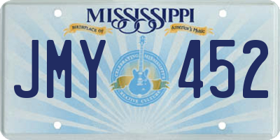 MS license plate JMY452