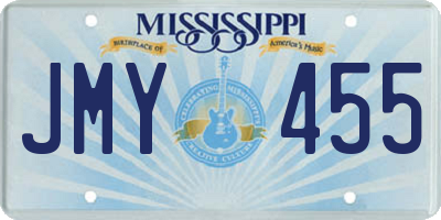 MS license plate JMY455
