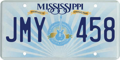 MS license plate JMY458