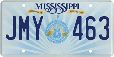 MS license plate JMY463