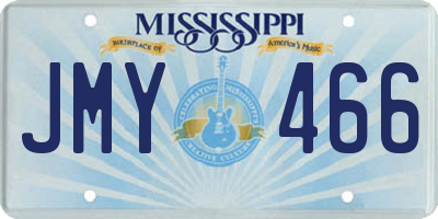 MS license plate JMY466