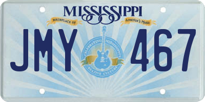 MS license plate JMY467