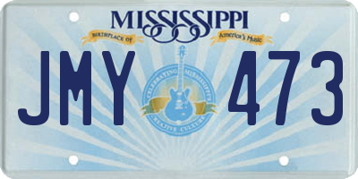 MS license plate JMY473