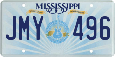 MS license plate JMY496