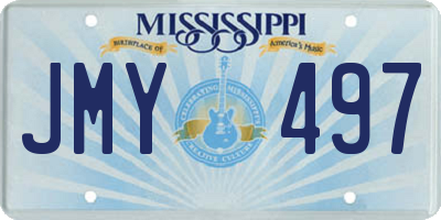 MS license plate JMY497