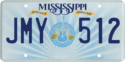 MS license plate JMY512