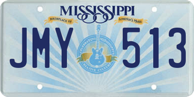 MS license plate JMY513