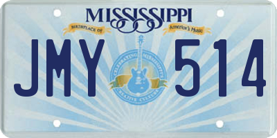 MS license plate JMY514